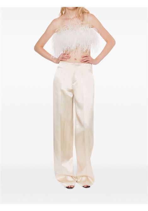 White feather-embellished top Philosophy Di Lorenzo Serafini - women PHILOSOPHY DI LORENZO SERAFINI | 088307010002